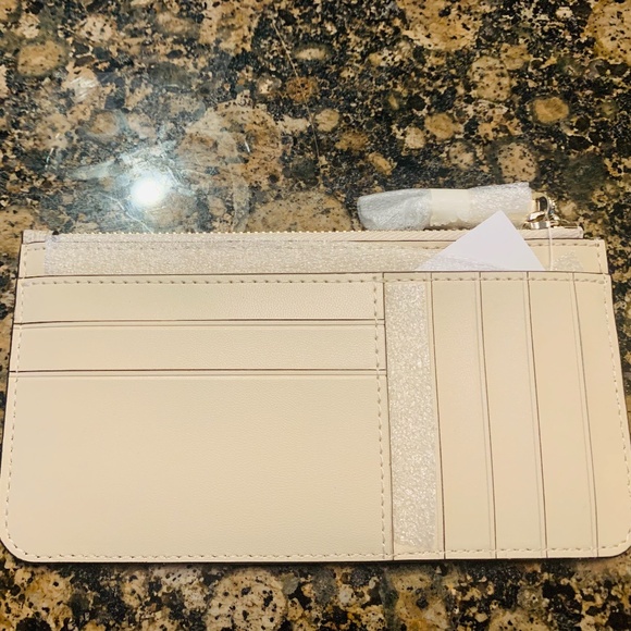 ♦️Set of 2 Bundle of Kate Spade Flower Spade dark beige pouch wristlet cc holder - Picture 2 of 3